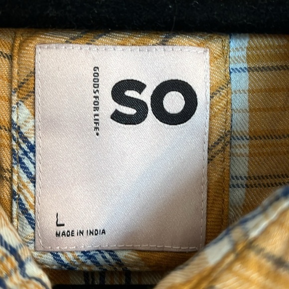 SO Mustard and Blue Plaid Women's Top - Picture 10 of 11